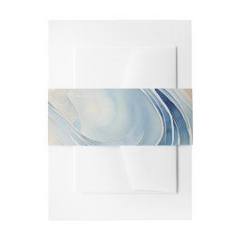 Cintas Para Invitaciones Olas beige azules