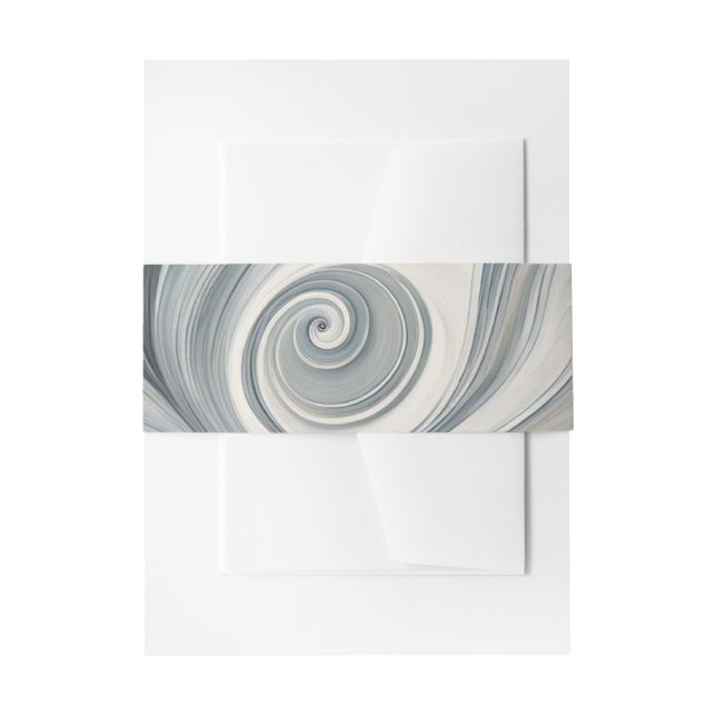 Cintas Para Invitaciones Olas grises (Anverso Ejemplo)