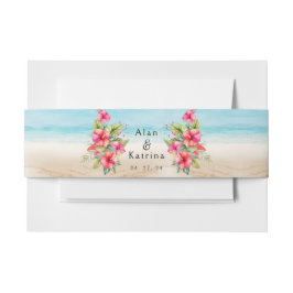 Cintas Para Invitaciones Olas Tropicales de Hibiscus Beach
