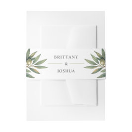 Cintas Para Invitaciones Olive Branch Modern Mediterranean Boda