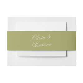 Cintas Para Invitaciones Olive Estate Calligraphy Wedding