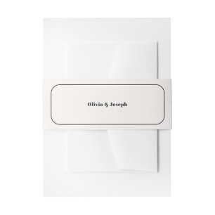 Cintas Para Invitaciones OLIVIA Banda Belly Boda Celestial de marfil modern