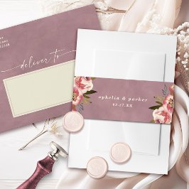 Cintas Para Invitaciones Ophelia Cottagecore Boda Floral Rosa Dusty
