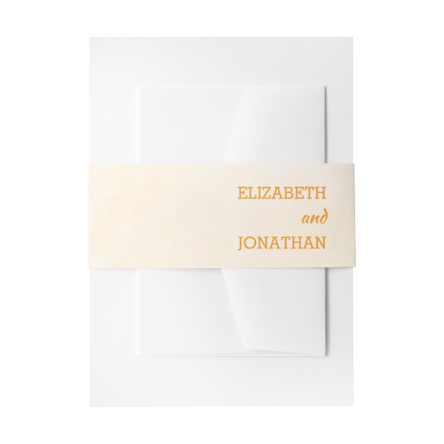 Cintas Para Invitaciones Orange Sunset Wedding (Anverso Ejemplo)