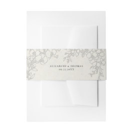 Cintas Para Invitaciones Orchid Elevated Ecru Formal Traditional Wedding