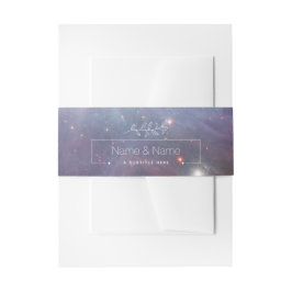 Cintas Para Invitaciones Orígenes retro de color blanco orgánico nebulosa E