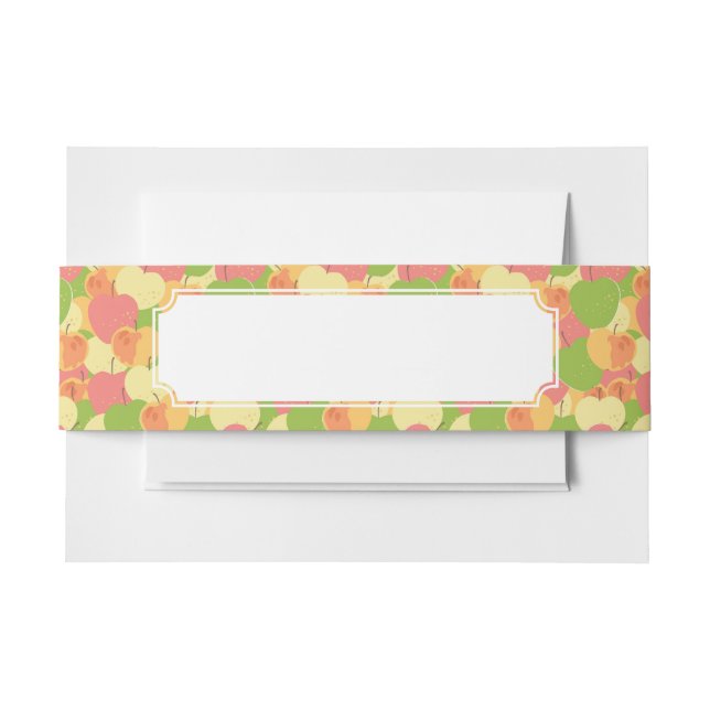 Cintas Para Invitaciones Ornamento con las manzanas (Anverso Ejemplo)
