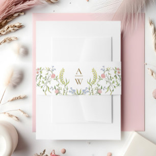 Cintas Para Invitaciones Ornate Grace Pastel Rubor Boda Floral