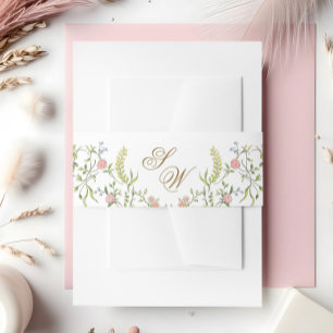 Cintas Para Invitaciones Ornate Grace Pastel Rubor Boda Floral