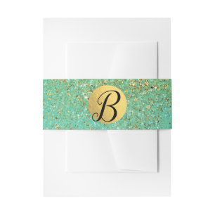 Cintas Para Invitaciones Oro en cascada con brillo y glamour de fiesta acuá