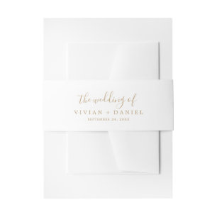 Cintas Para Invitaciones Oro minimalista El Boda De