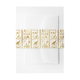 Cintas Para Invitaciones Oro y blanco Egipto Egipcio Glam Moderno Chic Fies