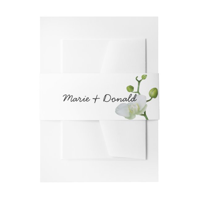Cintas Para Invitaciones Orquídea elegante suave (Anverso Ejemplo)