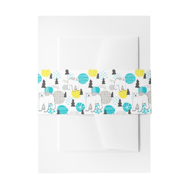 Cintas Para Invitaciones Oso polar (Anverso Ejemplo)