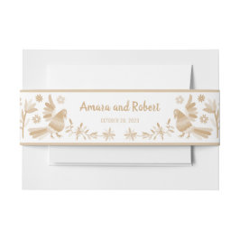 Cintas Para Invitaciones Otomi mexicano beige