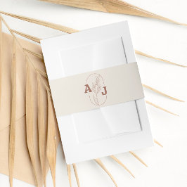 Cintas Para Invitaciones Otoño de Terracota y Crema