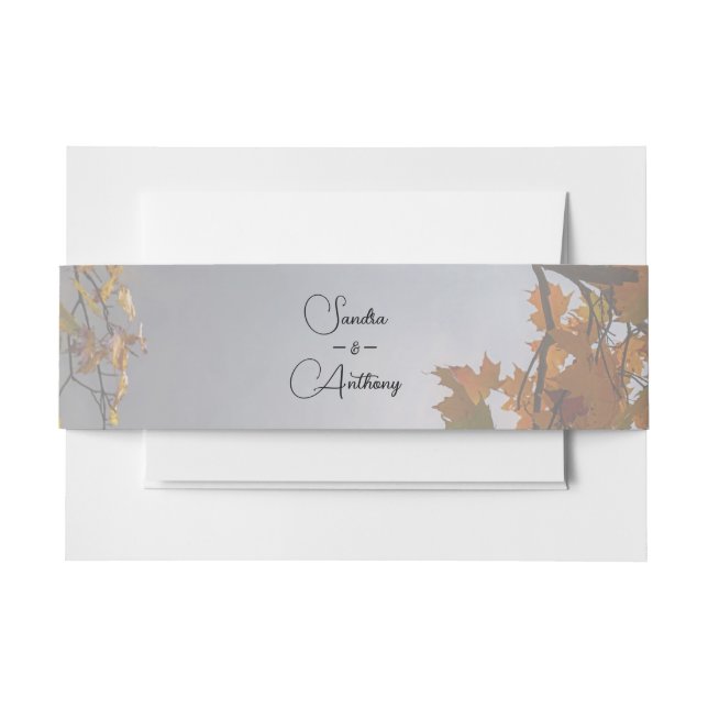 Cintas Para Invitaciones Otoño deja la invitación rusa (Anverso Ejemplo)