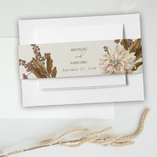 Cintas Para Invitaciones Otoño Floral Tones de tierra acuarela Boda otoño
