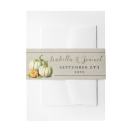 Cintas Para Invitaciones Otoño florece Naranja  Boda Verde