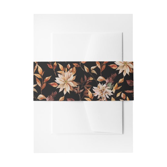 Cintas Para Invitaciones Otoño Negro  (Anverso Ejemplo)