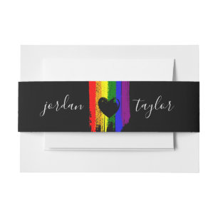Cintas Para Invitaciones Paint sorprende a la bandera del Orgullo y Boda de