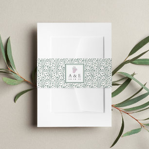 Cintas Para Invitaciones País del vino   Boda de monograma