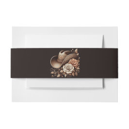 Cintas Para Invitaciones País Gorra de Vaquera Occidental con Flores