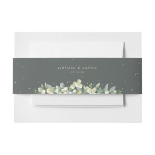 Cintas Para Invitaciones Paisaje Boda Gris Green Snowberry+Eucalyptus