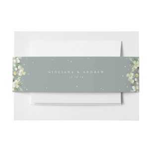 Cintas Para Invitaciones Paisaje Boda Seafoam Snowberry+Eucalyptus