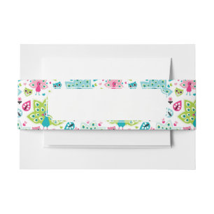 Cintas Para Invitaciones pájaro y búho del pavo real