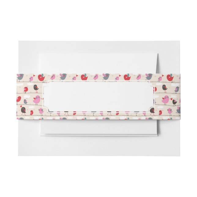 Cintas Para Invitaciones Pájaros en amor (Anverso Ejemplo)