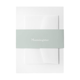 Cintas Para Invitaciones Pale Eucalyptus Sage Green Belly Band