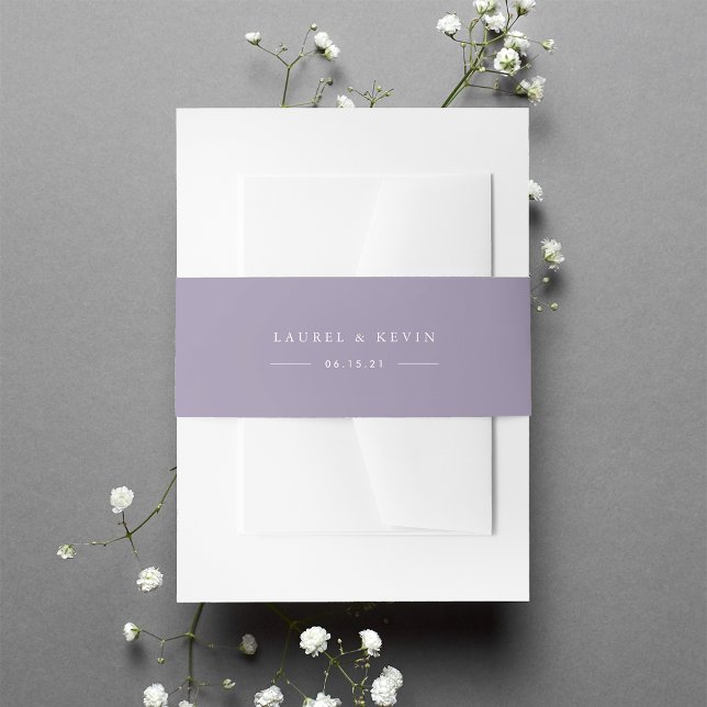 Cintas Para Invitaciones Pale Violet Personalized Wedding (Subido por el creador)