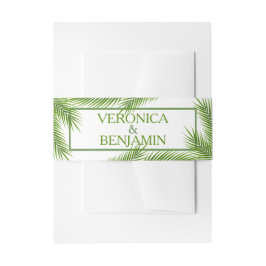Cintas Para Invitaciones Palm Leaves Tropical Beach Wedding