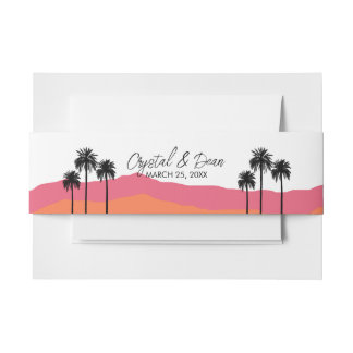 Cintas Para Invitaciones Palm Springs Belly Invitación a la boda moderna