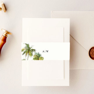 Cintas Para Invitaciones Palm Tree tropical