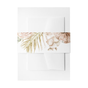 Cintas Para Invitaciones Pampas florales tropicales Boho y flores secas