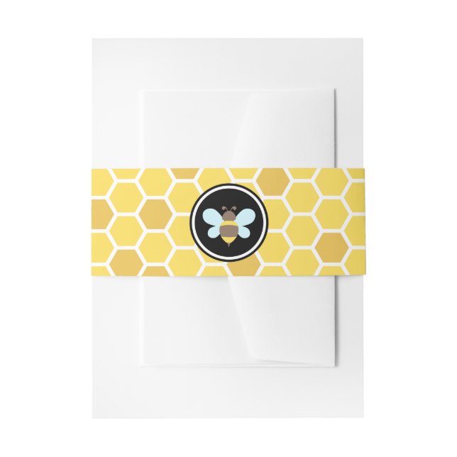 Cintas Para Invitaciones Panal del tema de la abeja (Anverso Ejemplo)