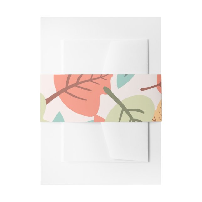 Cintas Para Invitaciones Papel de hojas multicolor (Anverso Ejemplo)