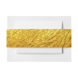 Cintas Para Invitaciones Papel de oro puro Patrón + tu texto / foto