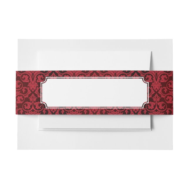 Cintas Para Invitaciones Papel pintado rojo 2 (Anverso Ejemplo)