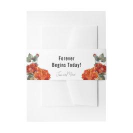 Cintas Para Invitaciones ¡Para siempre comienza hoy!  Elegancia de Rosa Nar