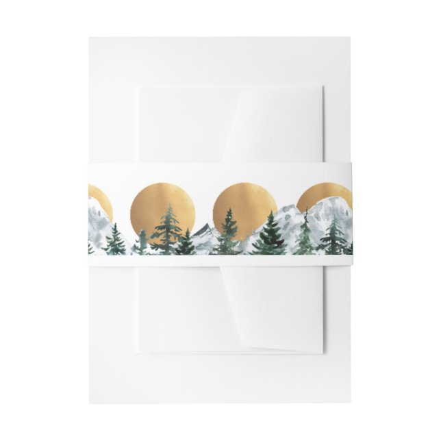 Cintas Para Invitaciones Paraíso Forestal de Montaña (Anverso Ejemplo)