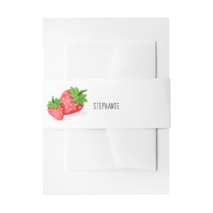 Cintas Para Invitaciones Parche de fresa