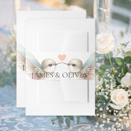 Cintas Para Invitaciones Pareja boda Hummingbird Banda de Belly