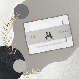 Cintas Para Invitaciones Pareja Eternal Stone boda boho