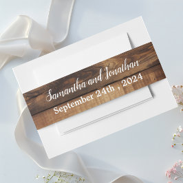 Cintas Para Invitaciones Parejas rusticas de madera Foto Boda por País