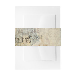 Cintas Para Invitaciones París Vintage Roses Rosa Elegante Boda