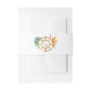 Cintas Para Invitaciones Pasaporte de Monograma de la Compañía de Oro de Pl