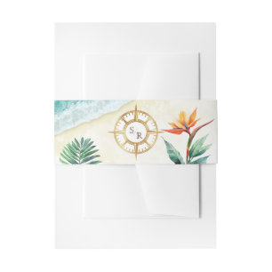 Cintas Para Invitaciones Pasaporte de Monograma de la Compañía de Oro de Pl